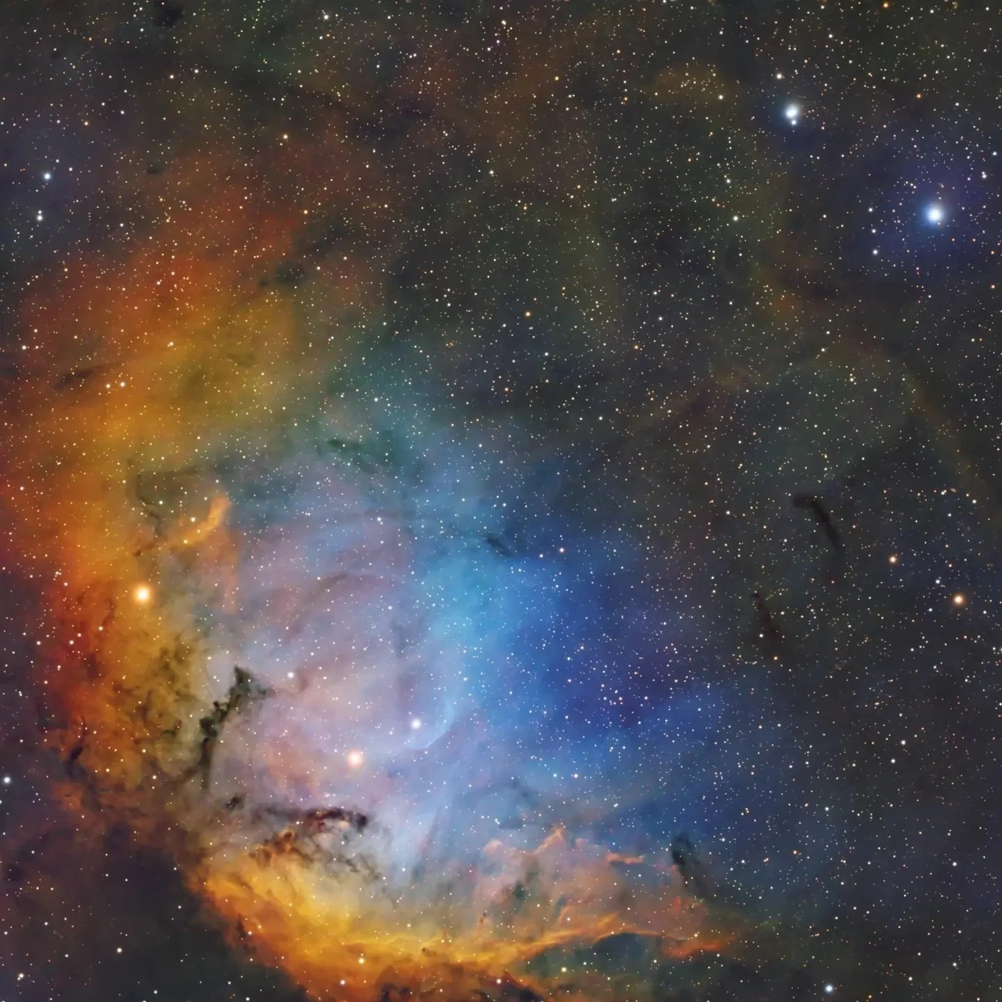Image by @anthonymichel13
Sh2-101 &ndash; The Tulip Nebula 

Located about 6,000 light-years away in the constellation Cygnus, Sh2-101, better known as the Tulip Nebula, is a vast region of ionized hydrogen where new stars continue to form.

Its 
