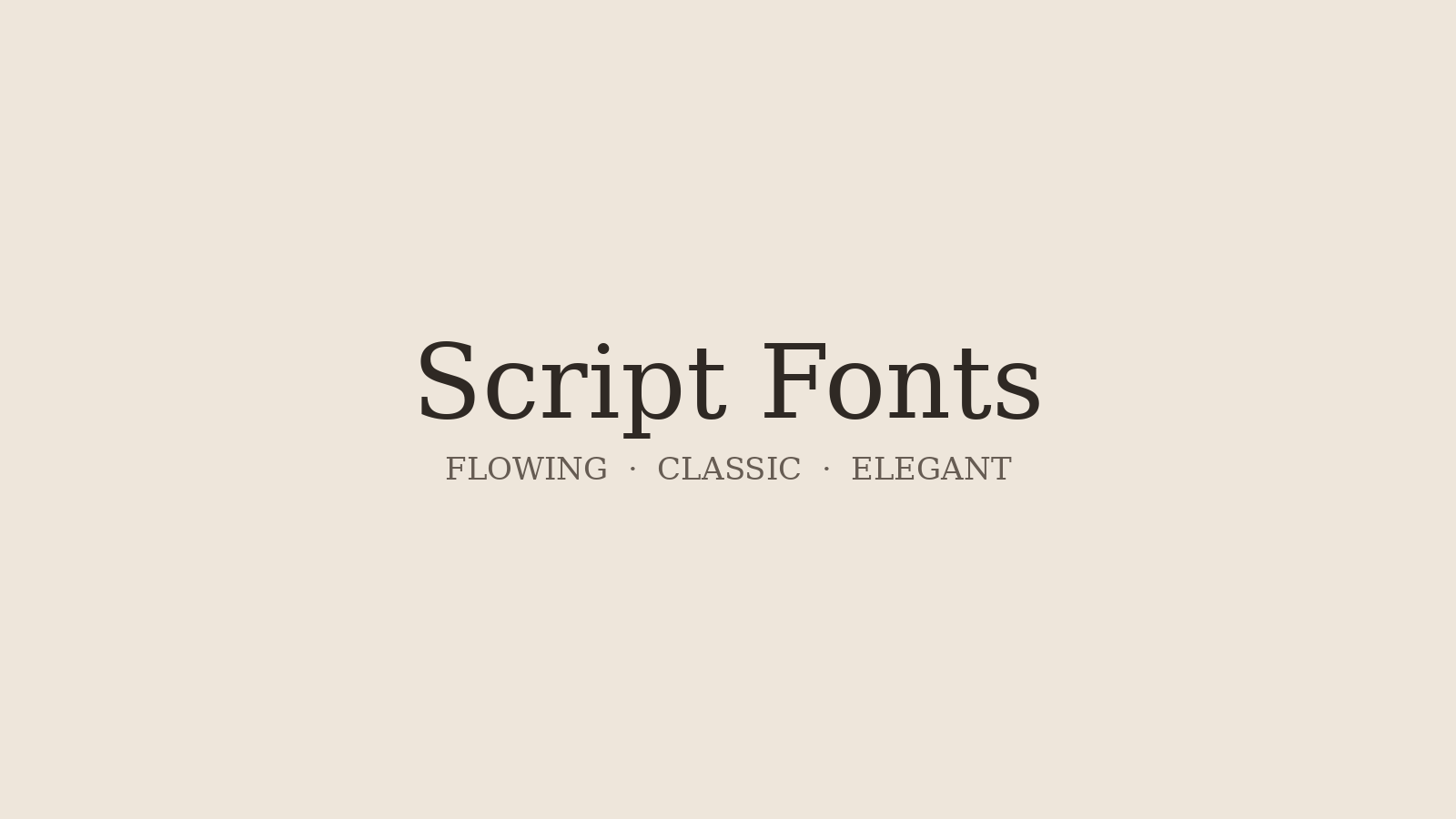 Script Fonts