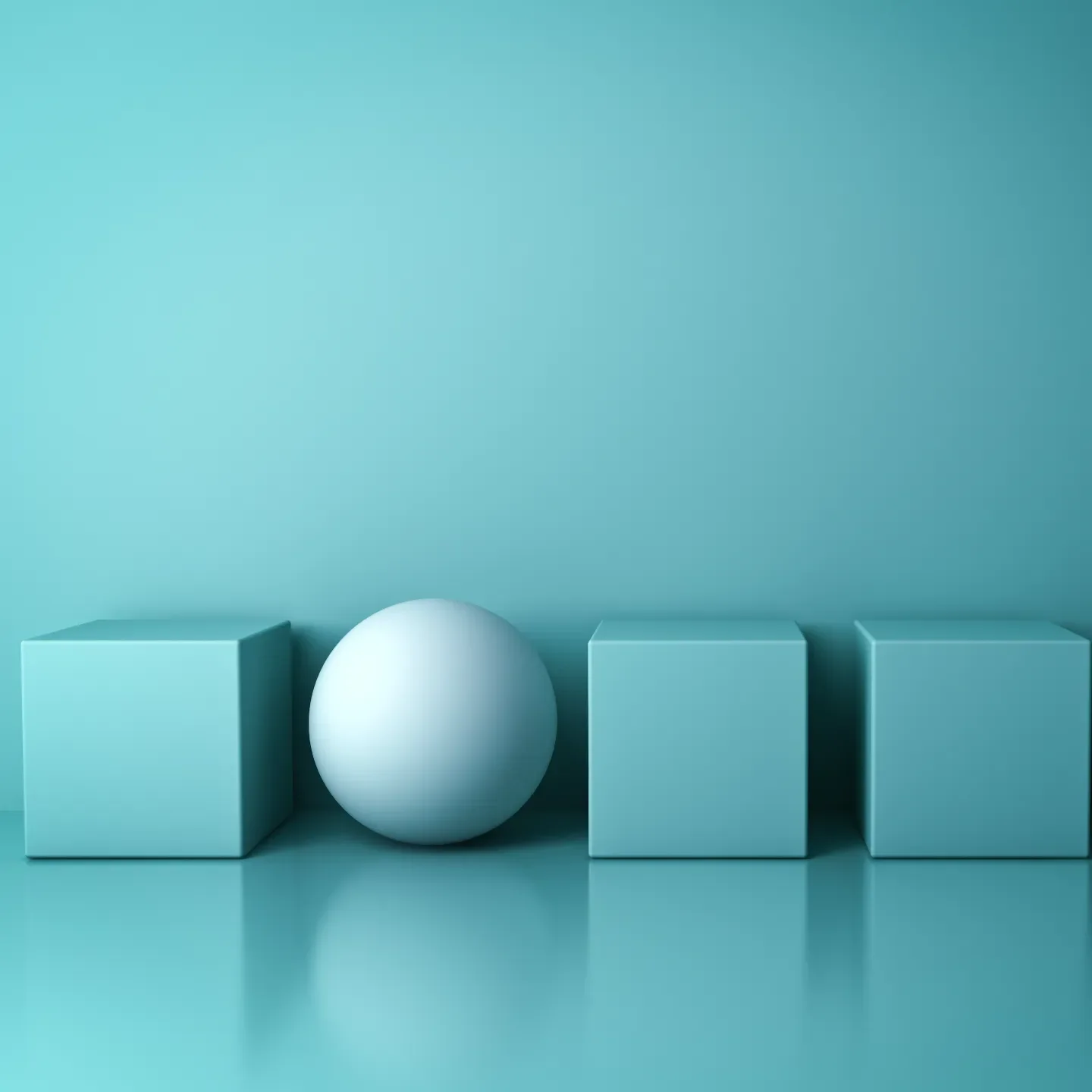 White sphere among blue cubes symbolizing Metheus Consultancy’s sales and marketing consulting services, helping brands stand out with data-driven strategies and customer-focused growth.