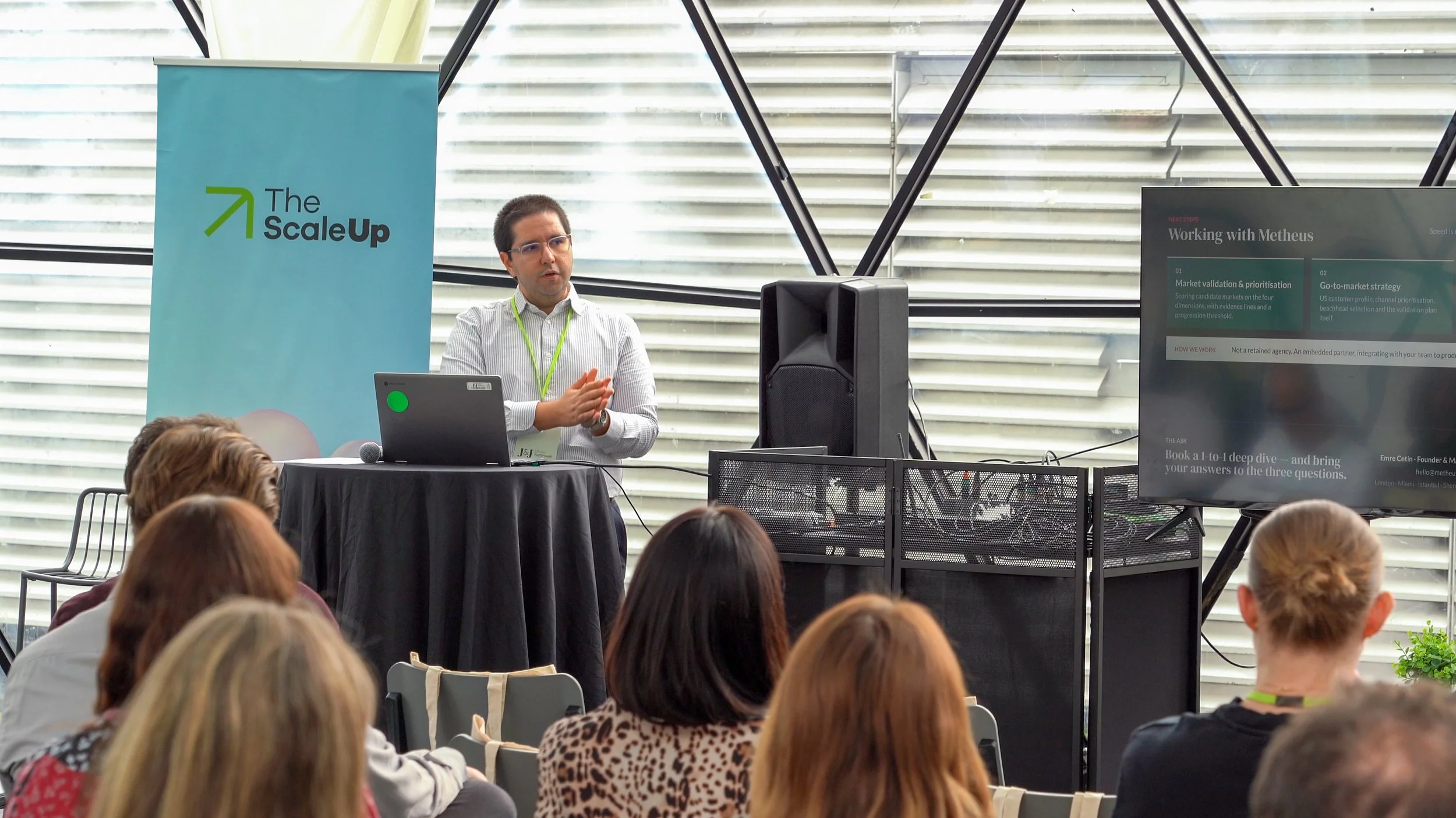 Emre Cetin, founder and managing partner of Metheus Consultancy, speaks at The Scale Up 2026 Crossing the Pond.