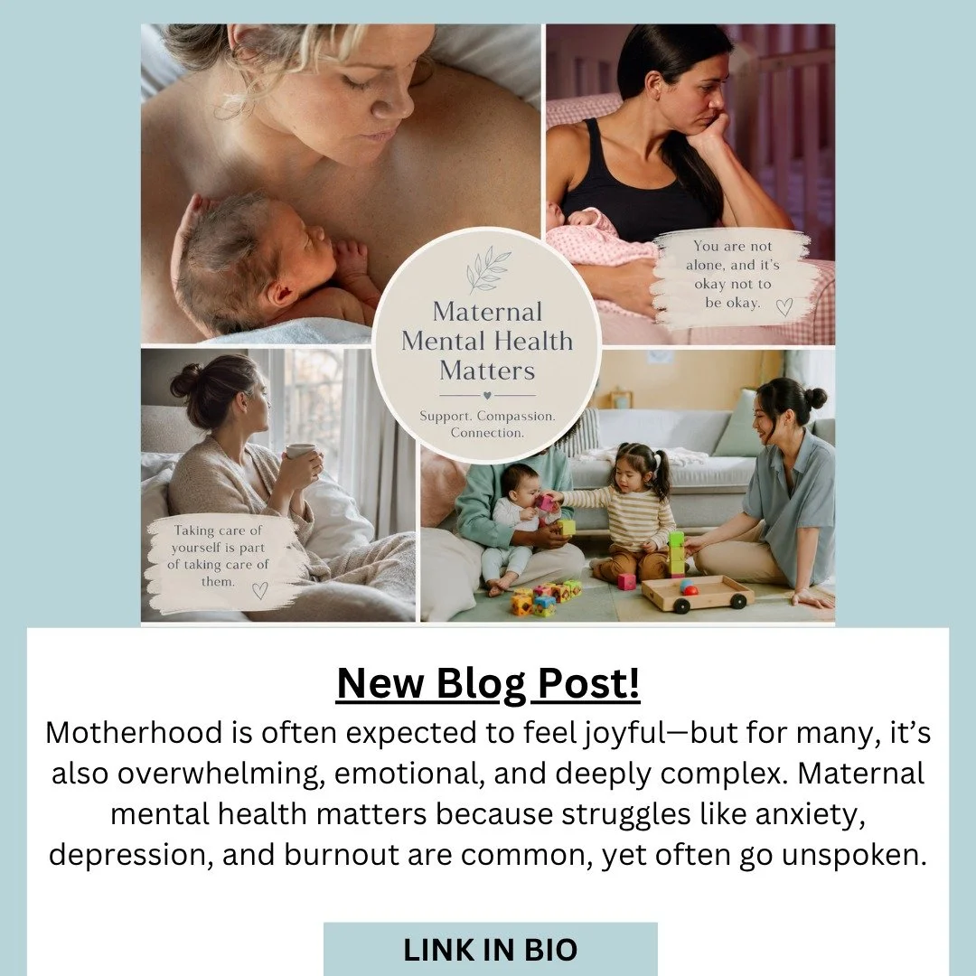 🌸May is Maternal Mental Health Awareness Month&mdash;
a reminder that motherhood can be beautiful, meaningful, overwhelming, and emotionally complex all at once.

Many mothers experience anxiety, sadness, guilt, intrusive thoughts, burnout, or feel 