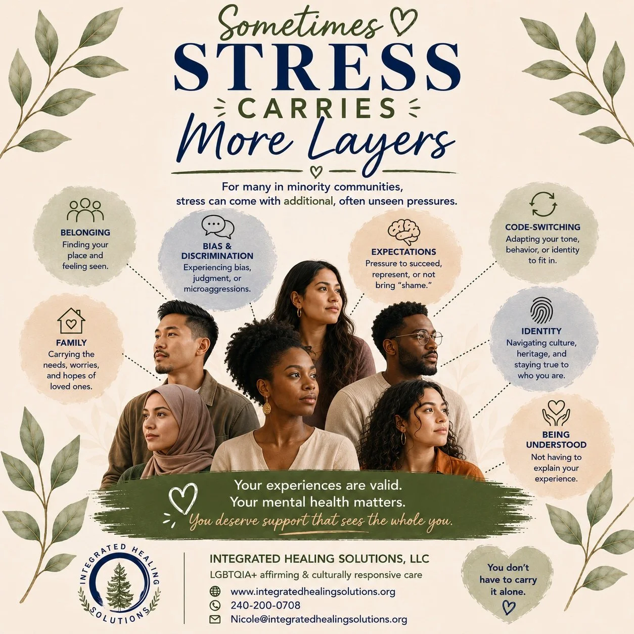 🧠 When Stress Is More Than &ldquo;Just Stress&rdquo;

Stress affects everyone. But for some people from racial and ethnic minority communities, everyday stress can exist alongside additional pressures that aren't always visible to others.

That migh