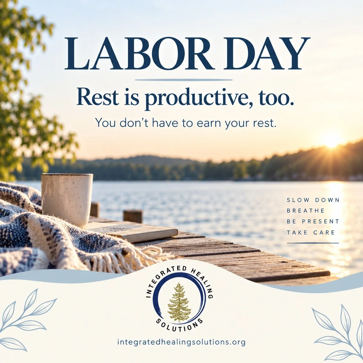 Happy Labor Day 💙

Labor Day often marks the unofficial end of summer and the beginning of a season that can feel very full&mdash;school schedules, work demands, activities, appointments, responsibilities, and the pressure to get back into a routine