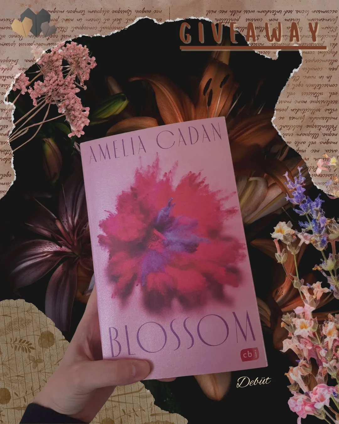 🌸 Throwback &amp; Giveaway

Ich w&uuml;rde euch gern ein paar meiner &ldquo;alten&rdquo; 👀 B&uuml;cher vorstellen - angefangen mit Blossom, meinem allerersten Buch, das es bis zu einem Verlag geschafft hat und 2022 bei cbj @penguinlovestories  ersc