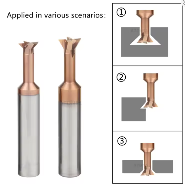 8mm x 45* Carbide Dovemill Cutter