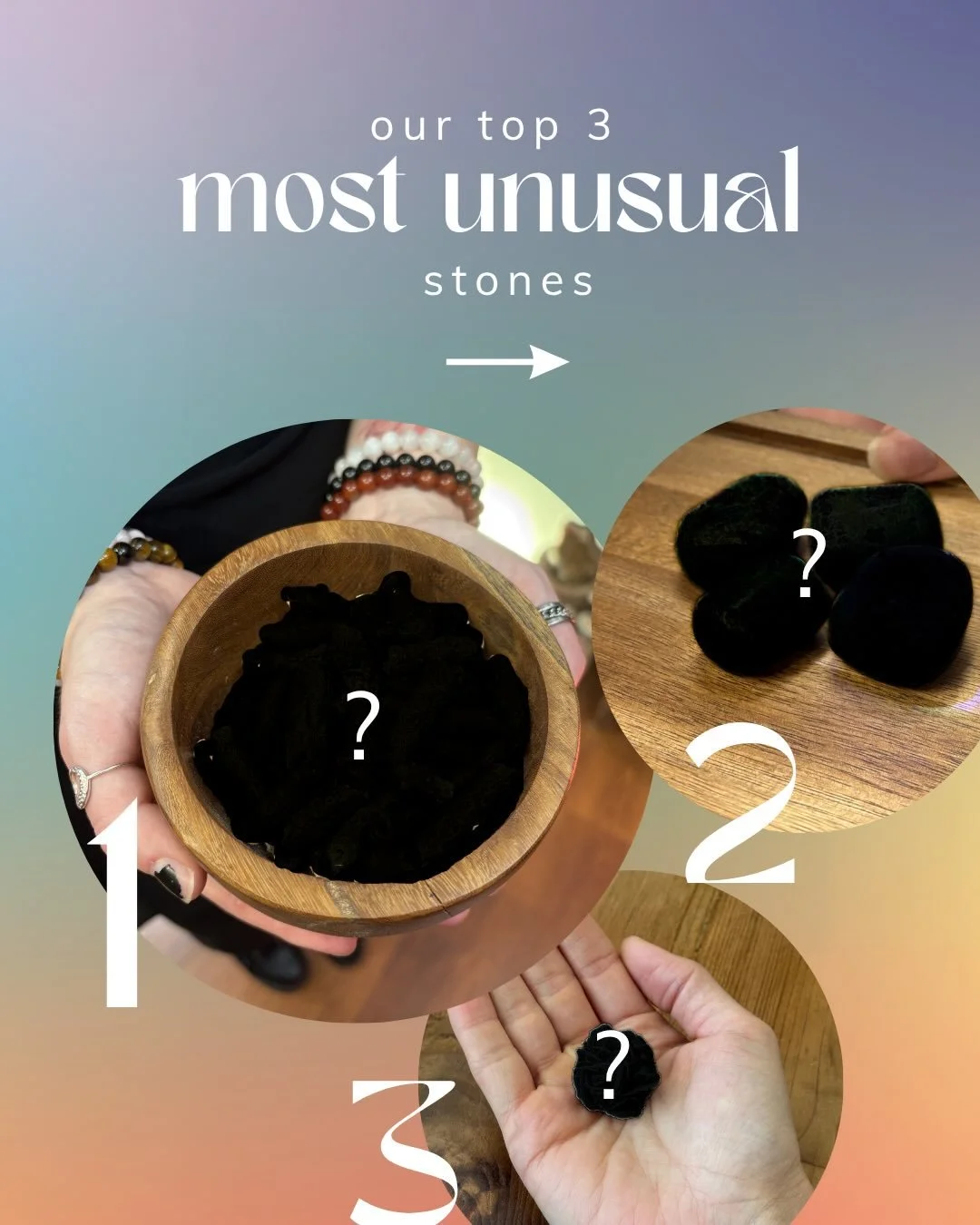 Introducing our top three most unusual stones at our Chakra Shoppe&hellip; Earth is pretty nuts when you think about it!&nbsp;

🥉3rd place most unusual stone: Desert Rose
Per its name, desert rose is a rose structured stone that forms in arid places