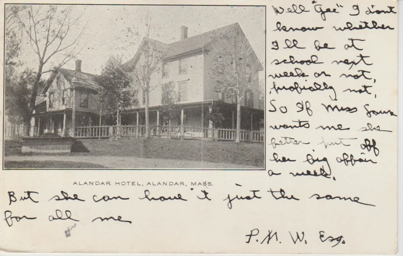 Alandar Hotel, Alandar, MA - Postcard