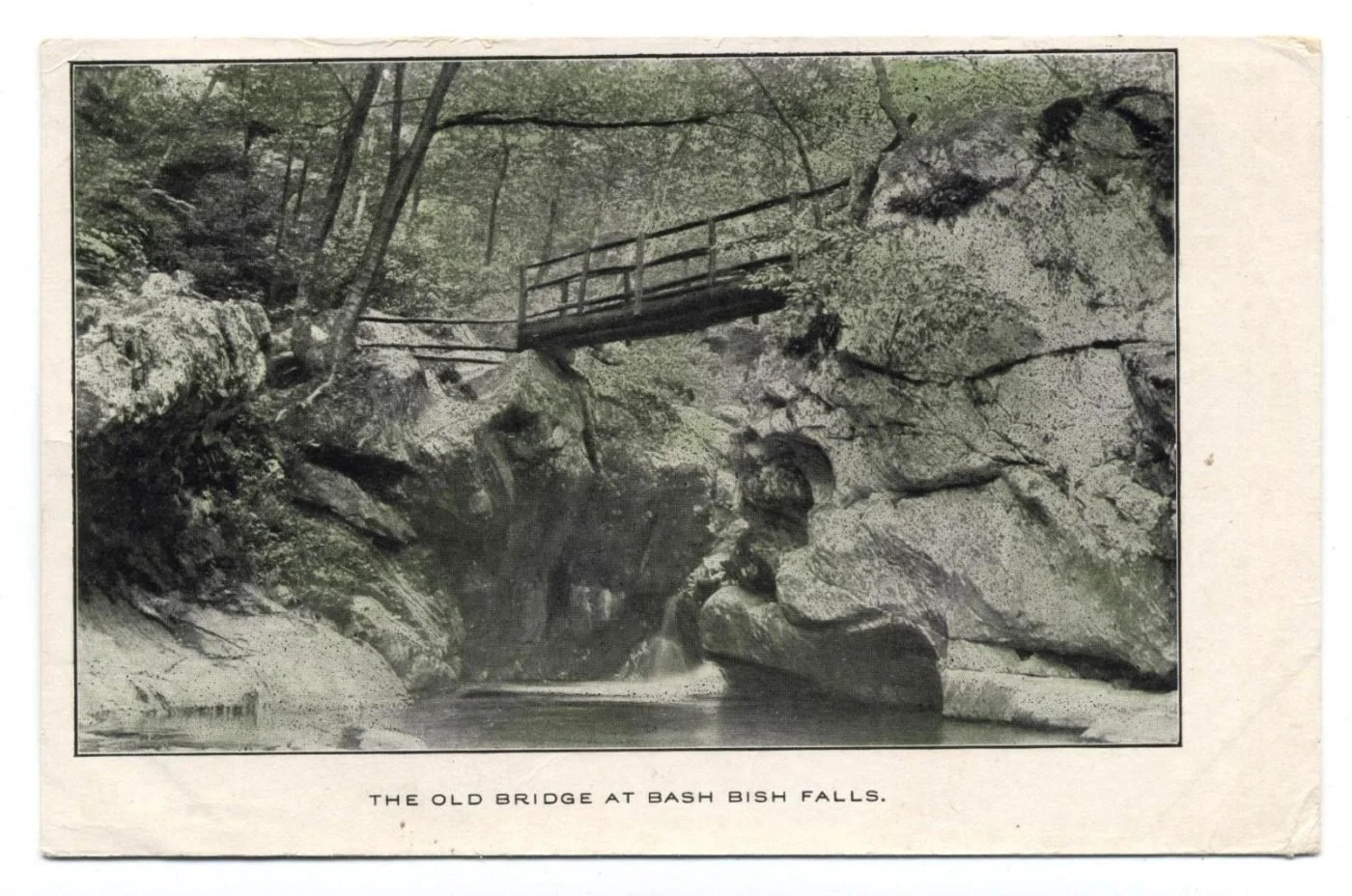 The Old Bridge at Bash Bish Falls - Postcard