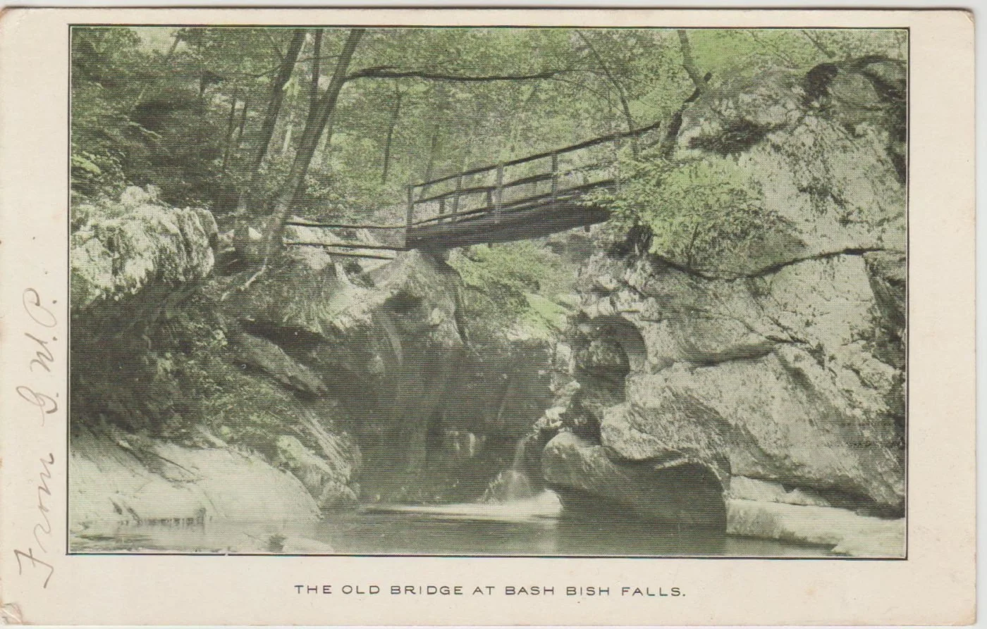The Old Bridge at Bash Bish Falls - Postcard