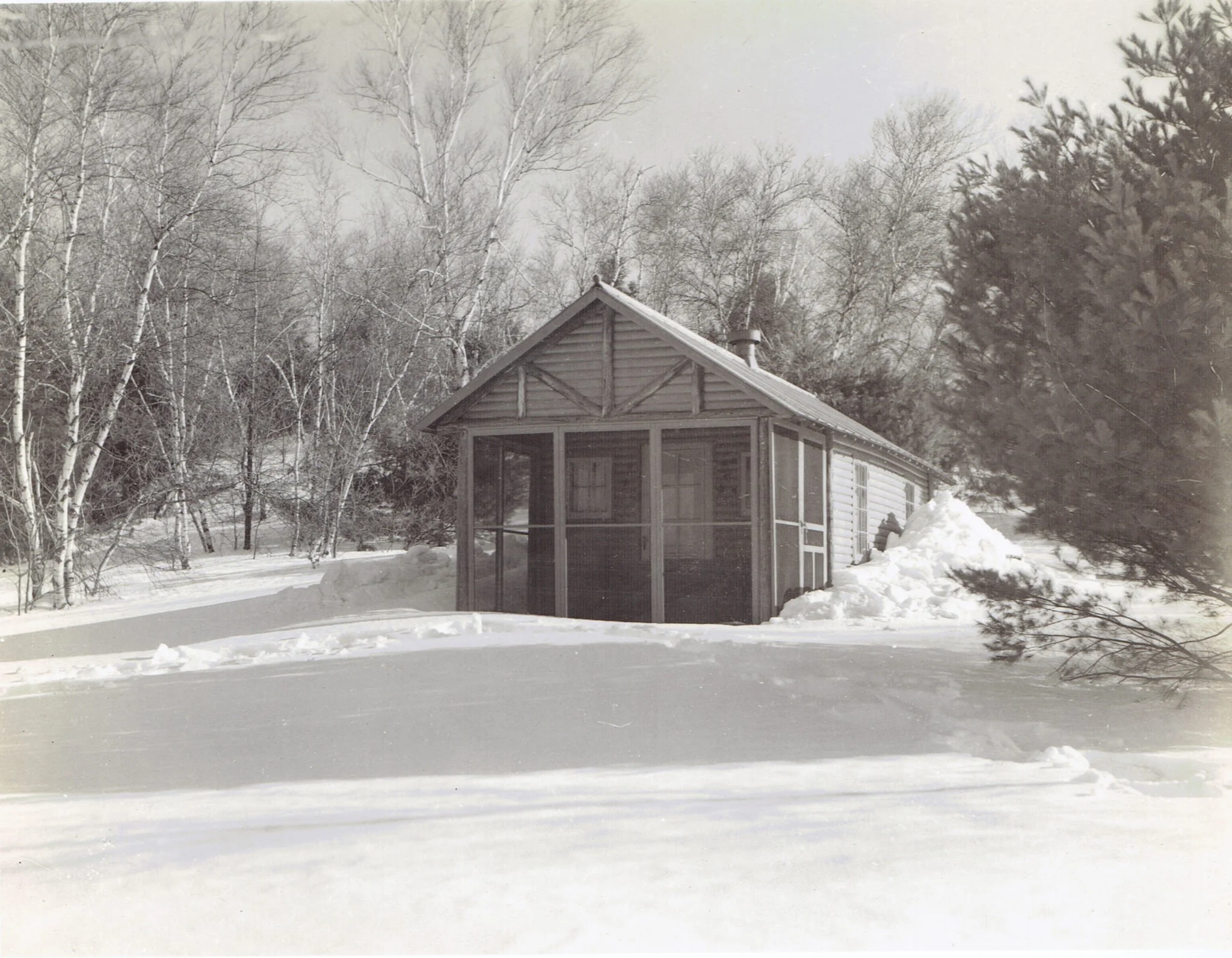 Sears Cabin in Winter at the Club Grounds