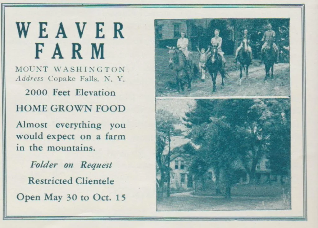 Ad for Weaver Farm