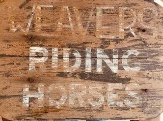 Wooden Sign from Percy Weaver's Horse Stable, 1950s