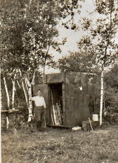 Alfred Intemann at Ann Lee Shed