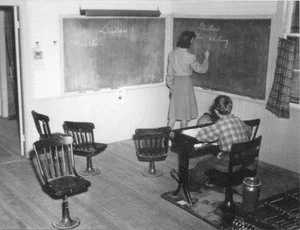 Last student at North School, 1940s