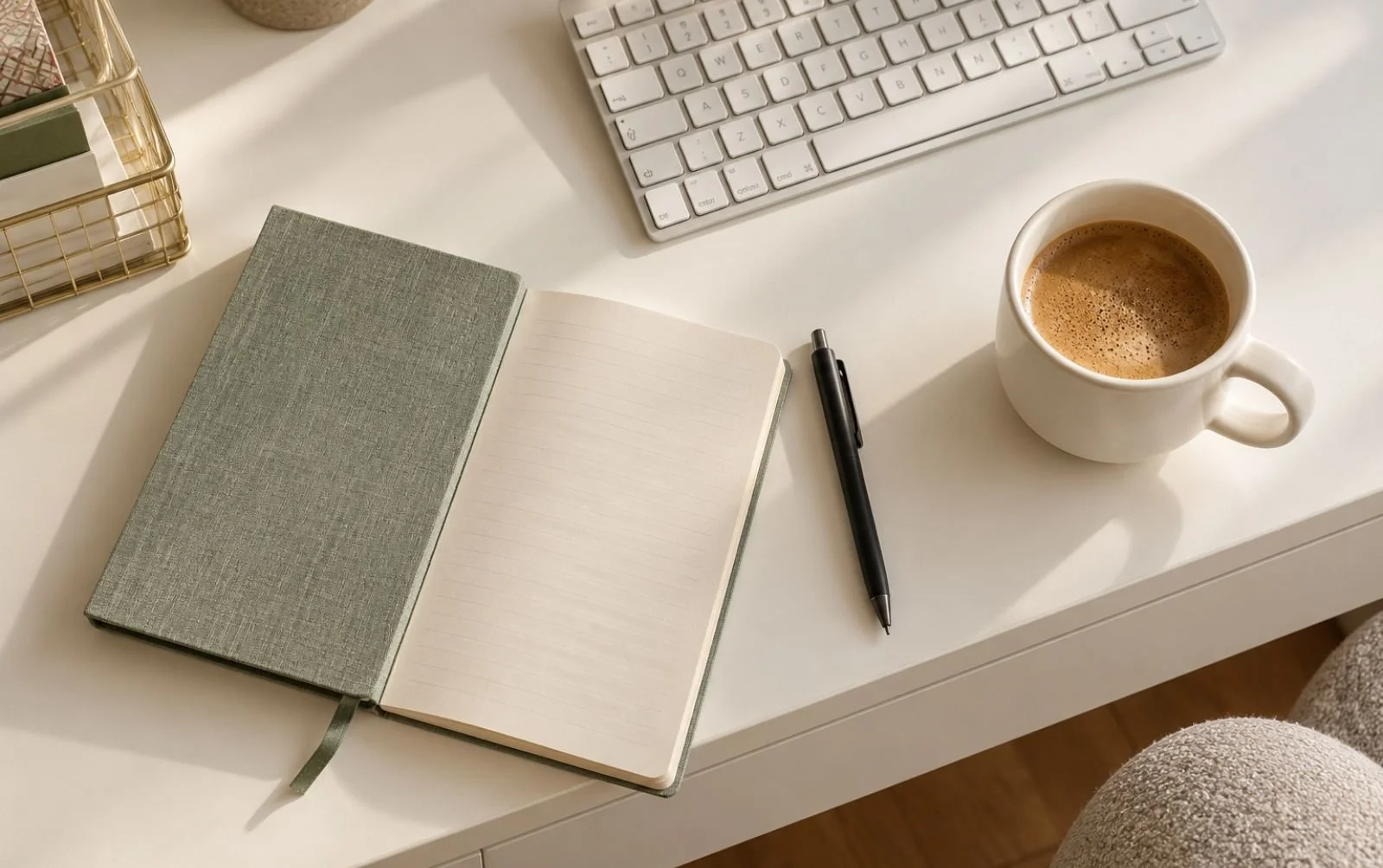 Writing SEO-led blog and website content on a laptop