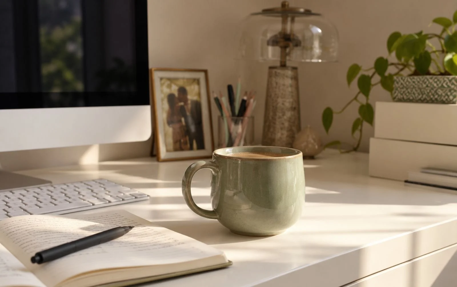 Laptop displaying an email marketing campaign or newsletter draft