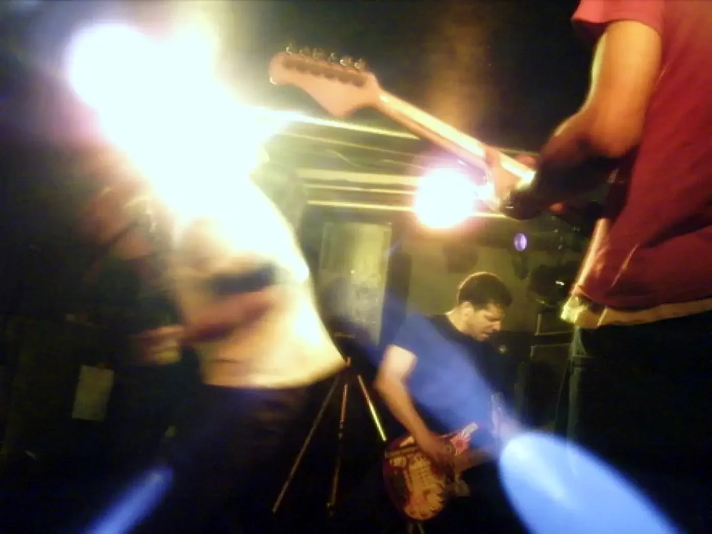 Black Line Fever performing live with sharp motion and stage pressure during their early post hardcore period.