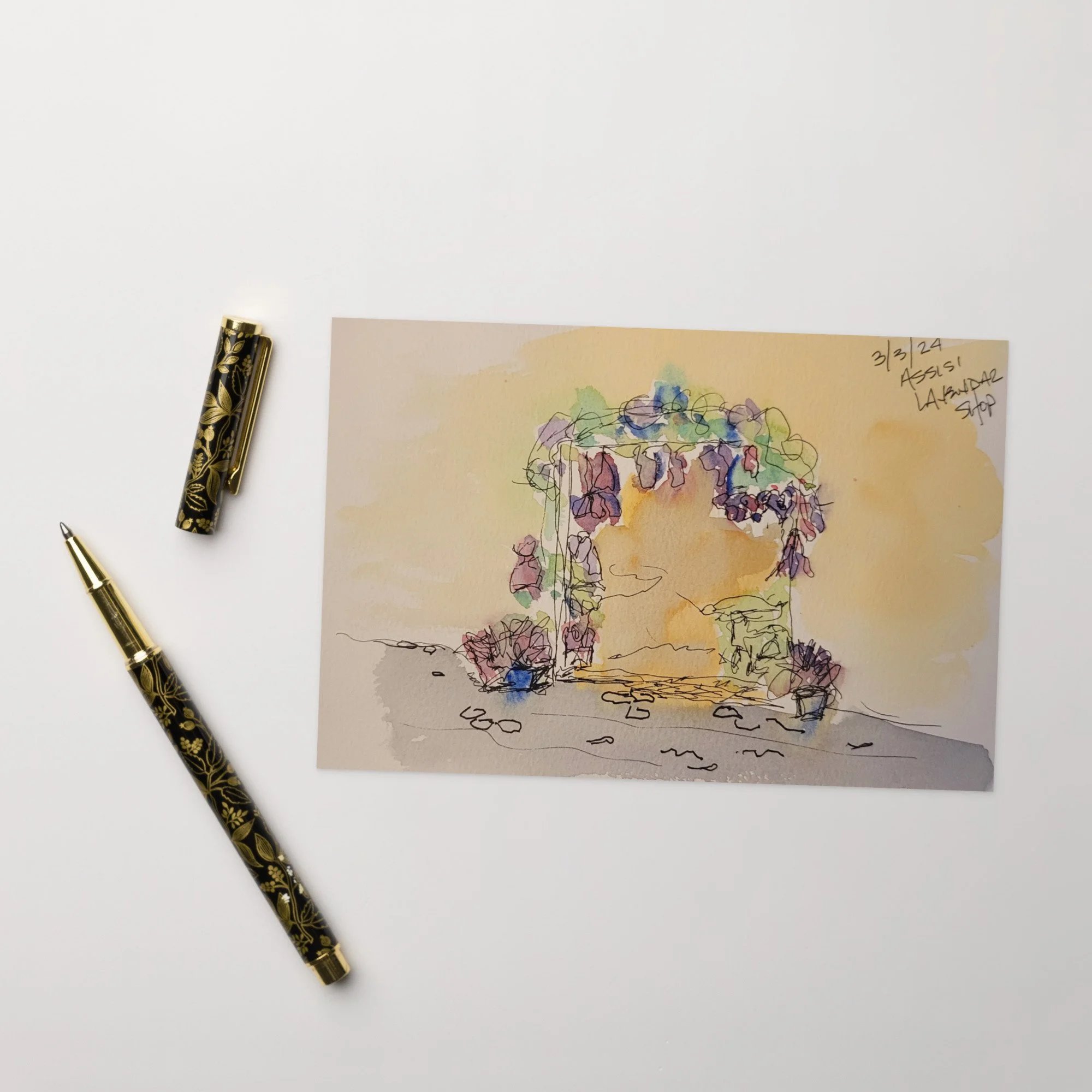 Assisi Lavender Shop Greeting Card