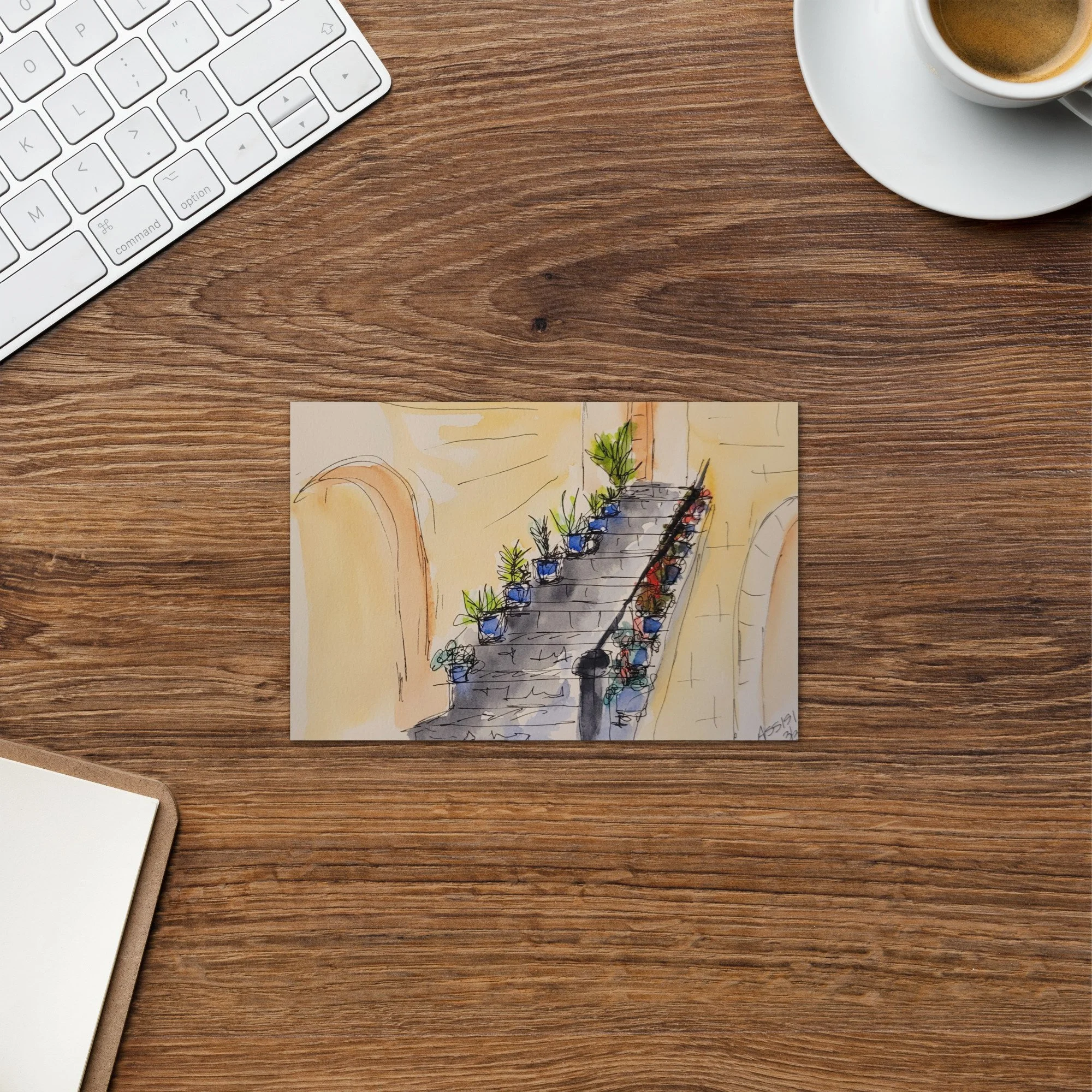 The Stairs of Assisi Greeting Card