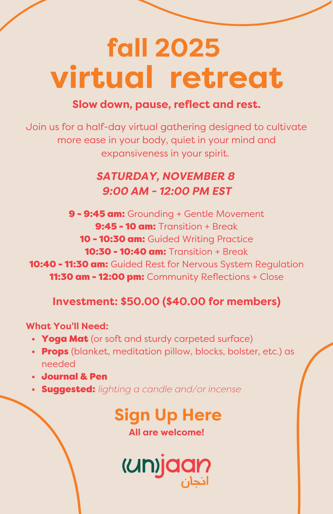 Fall 2025 Virtual Retreat