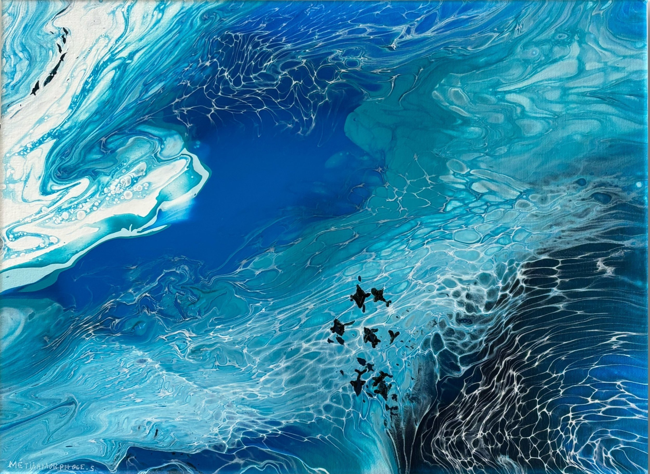 Toile originale Peinture acrylique "Ocean Vibes"