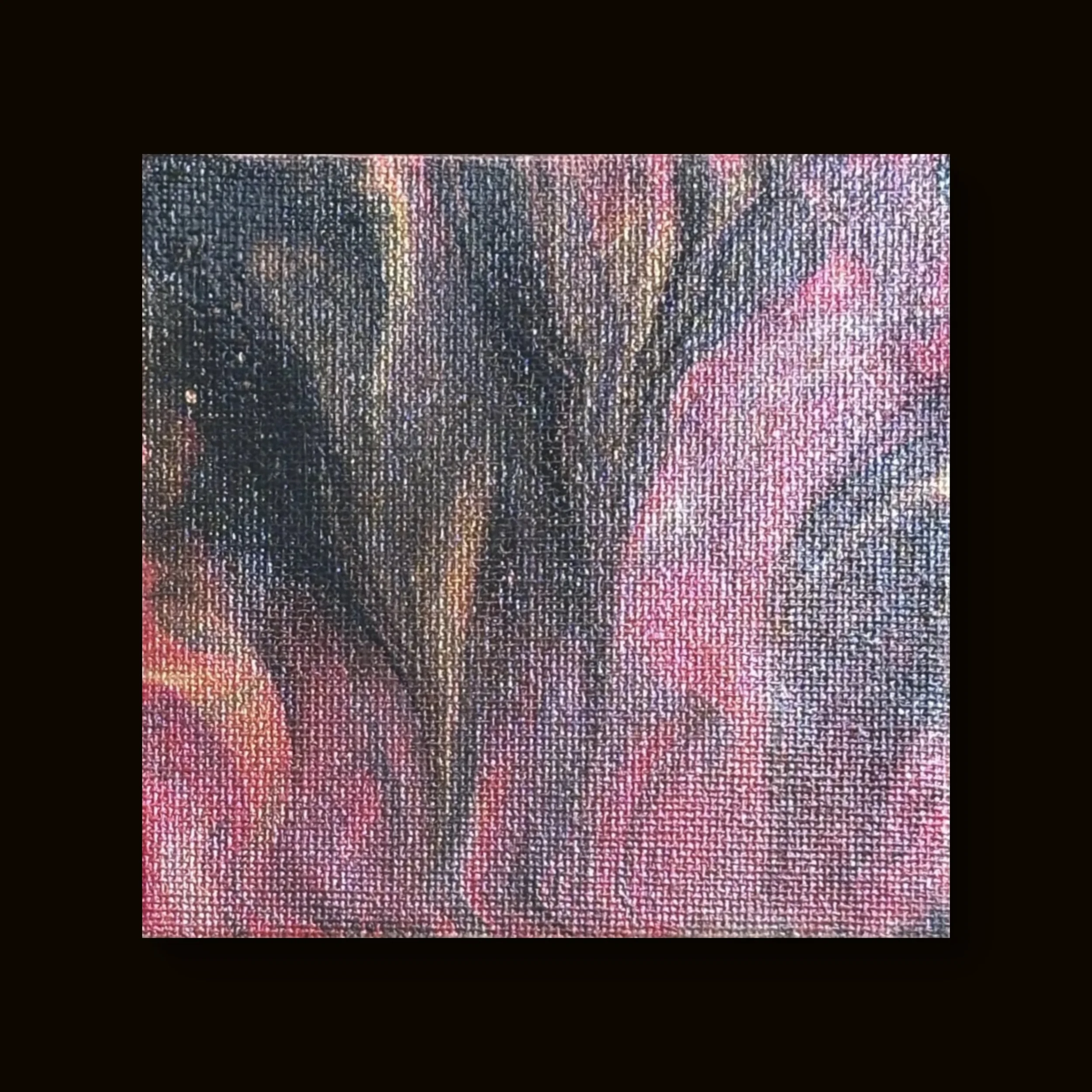 Mini-toile magnétique de forme carrée "Rose Poudré"