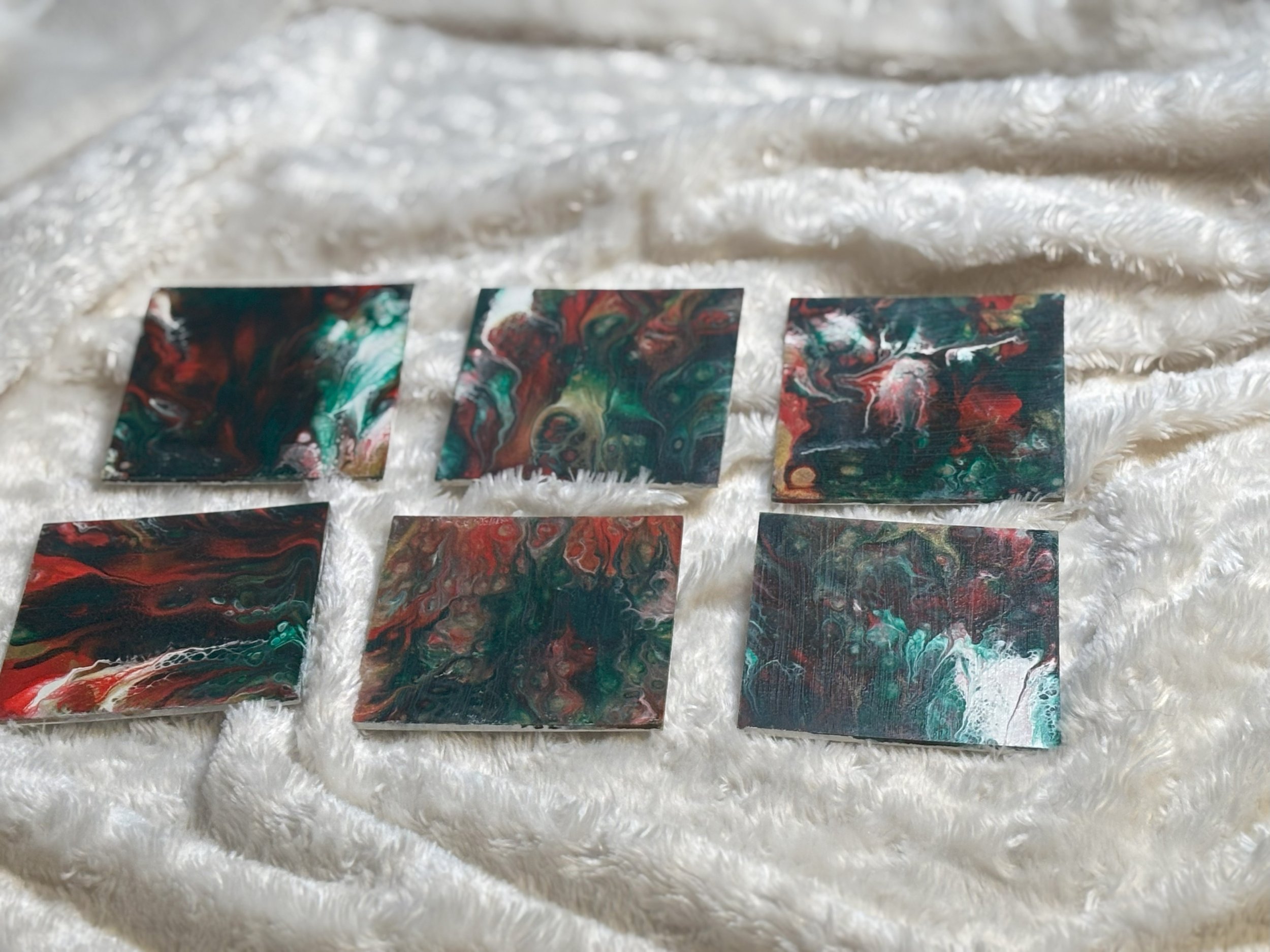 Ensemble de six dessous de verre "Noël Tradition"