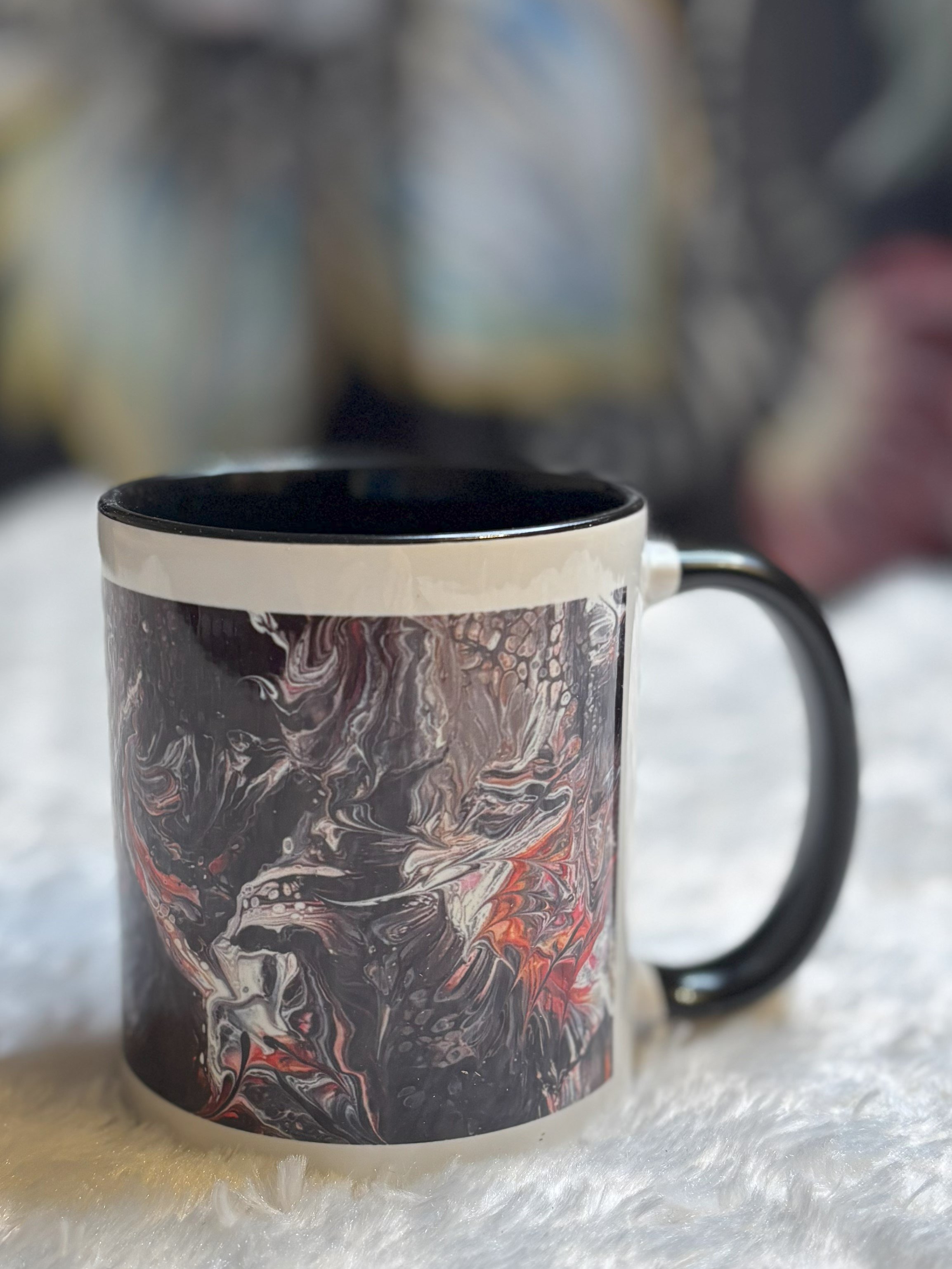 Mug céramique bicolore - Reproduction panoramique de "Anatomie d'un Songe"
