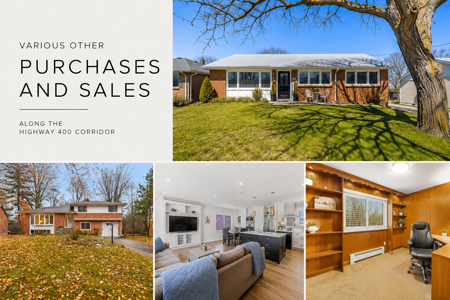 various homes sold along highway 400 corridor