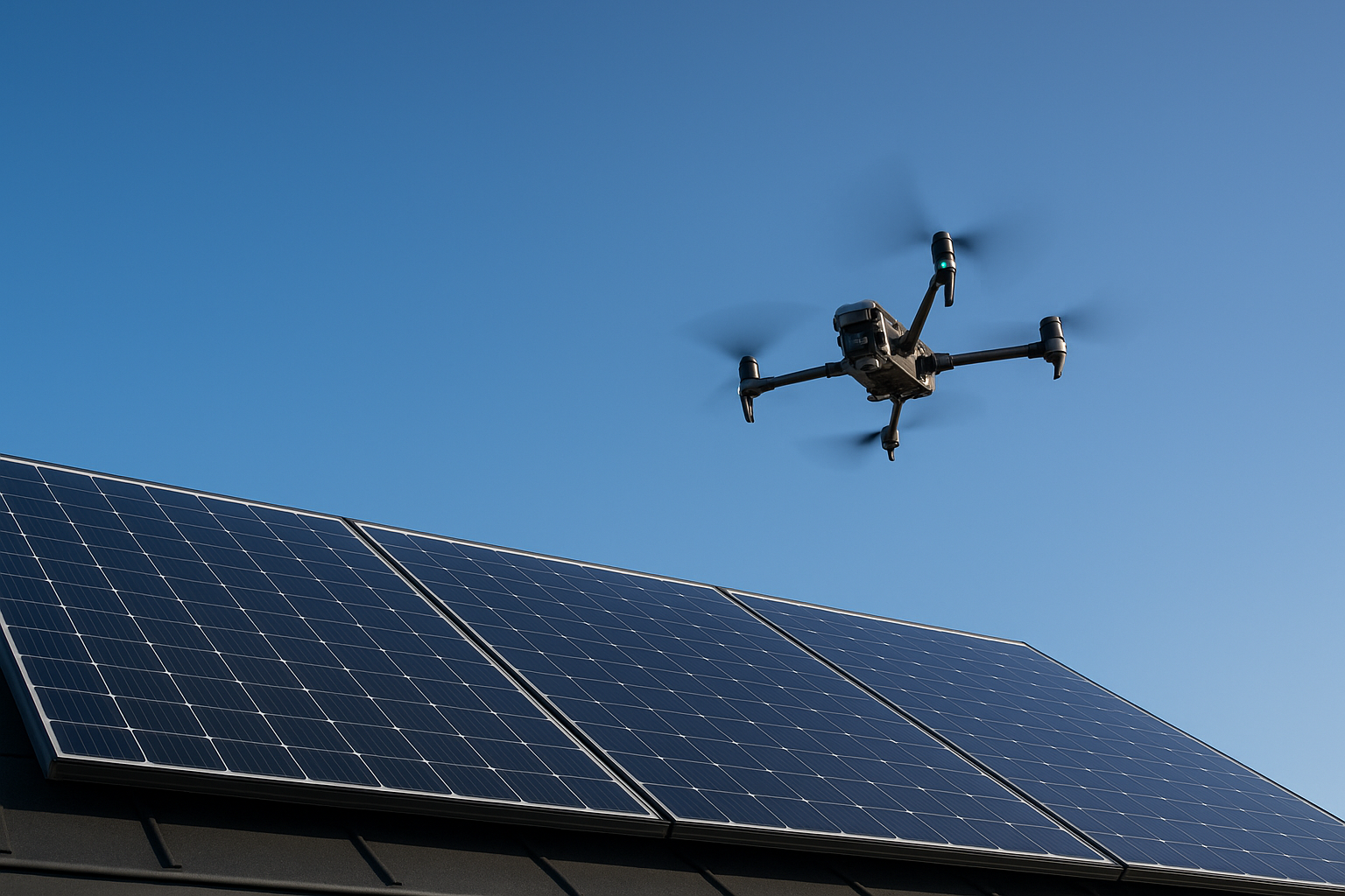 Drone + zonnepanelen
