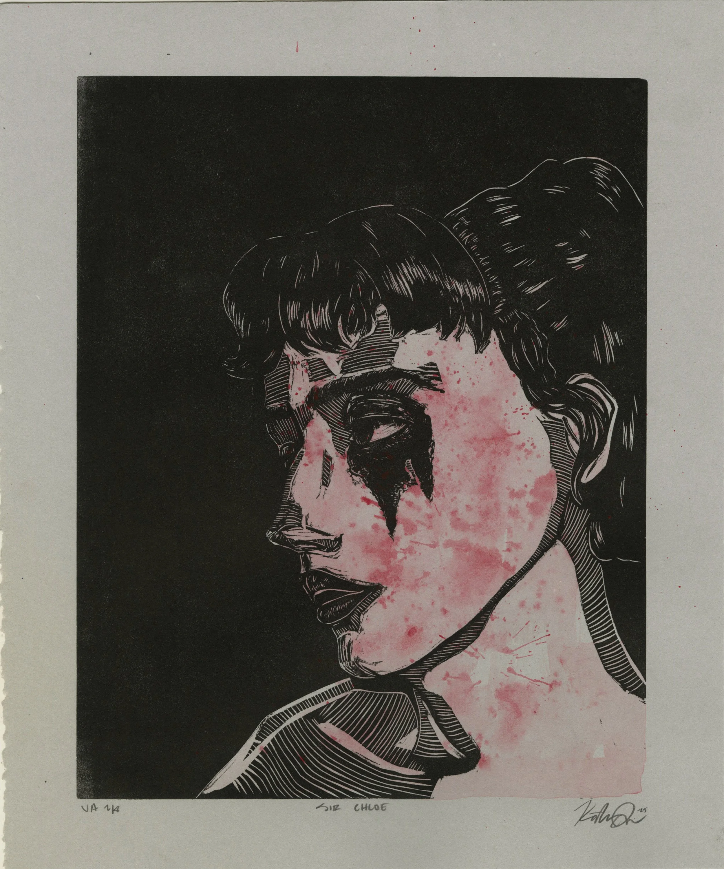 Sir Chloe - 10x12in linocut with acylic ink.jpg