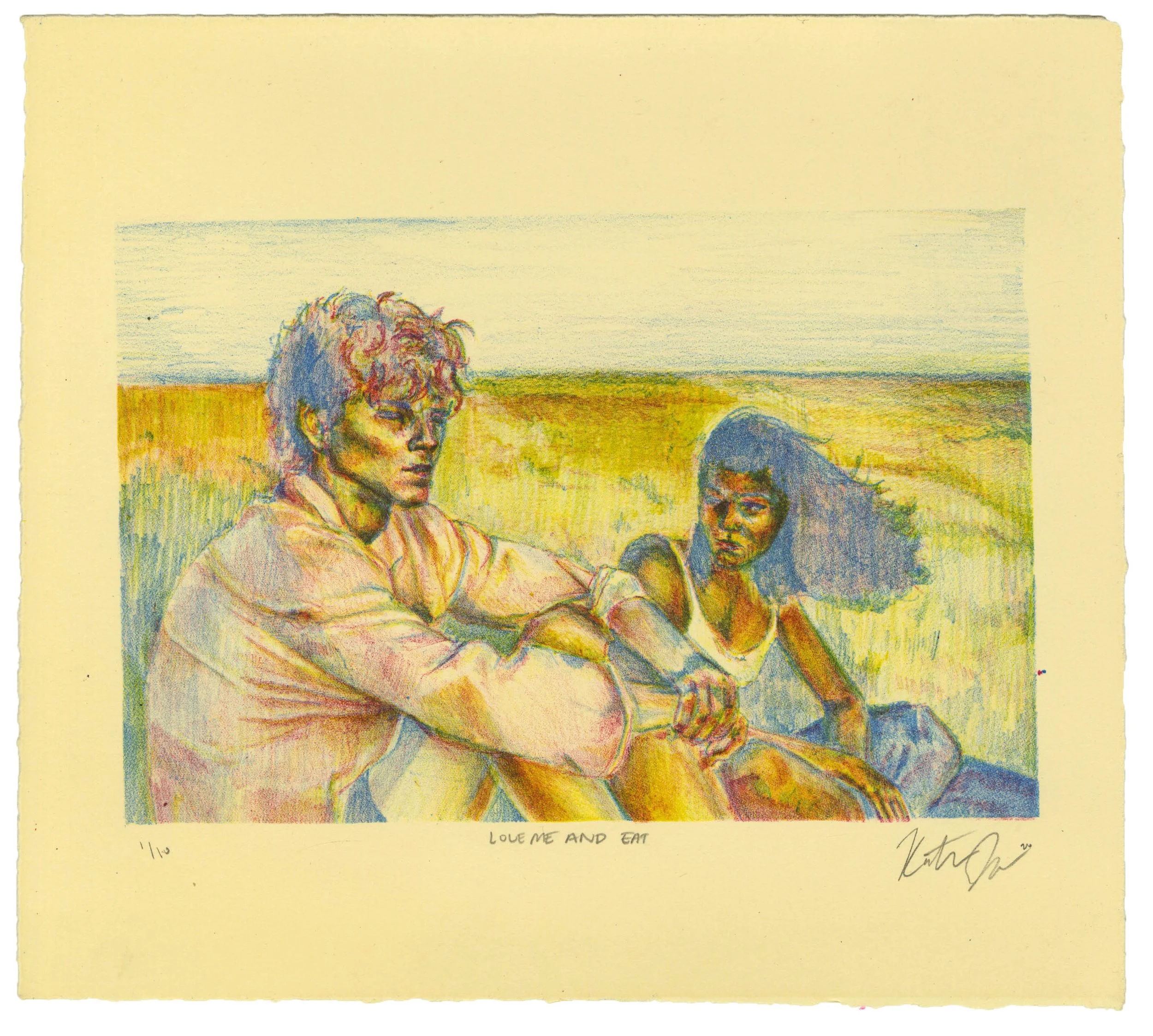 Love Me and Eat - 8 x 9 in CMYK Lithograph