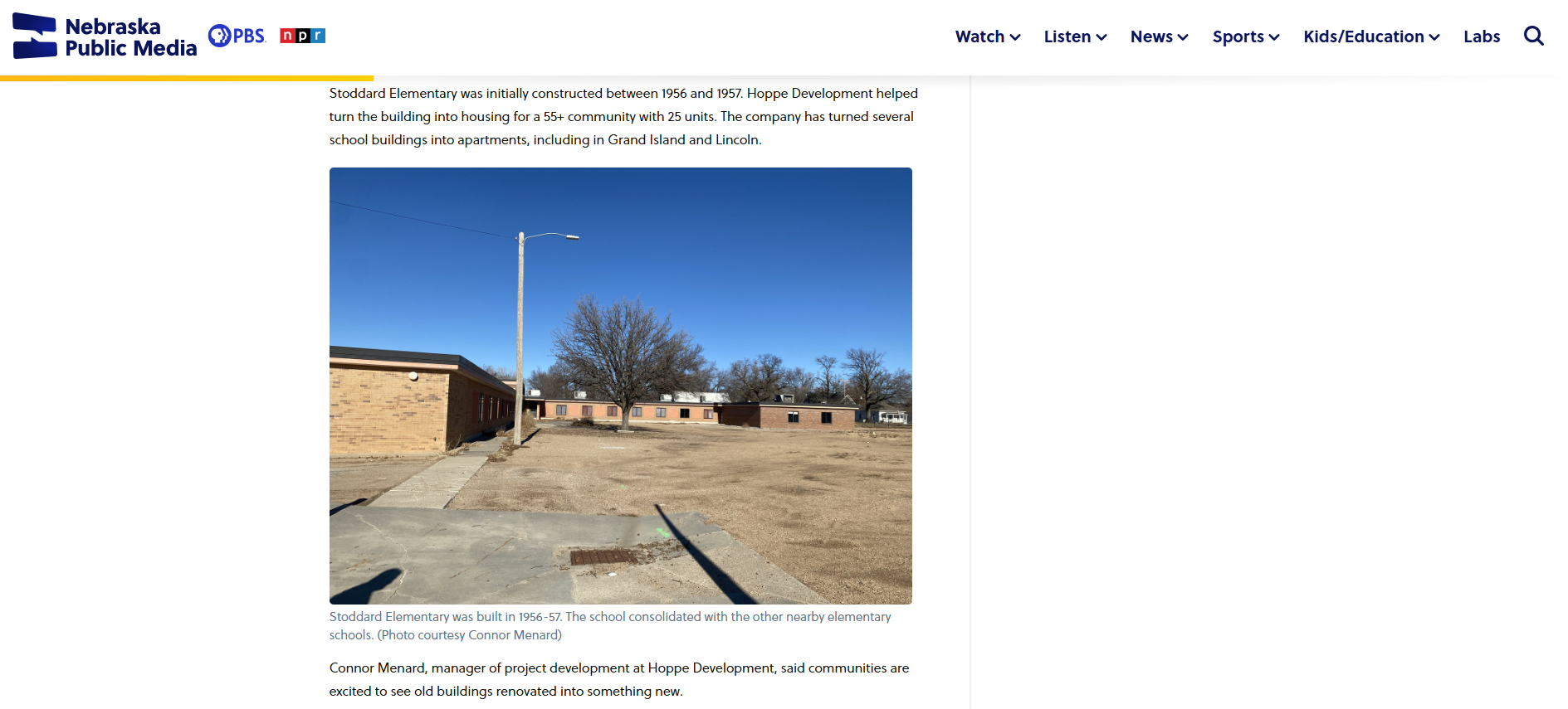 Stoddard Apartments Featured in Nebraska Public Media