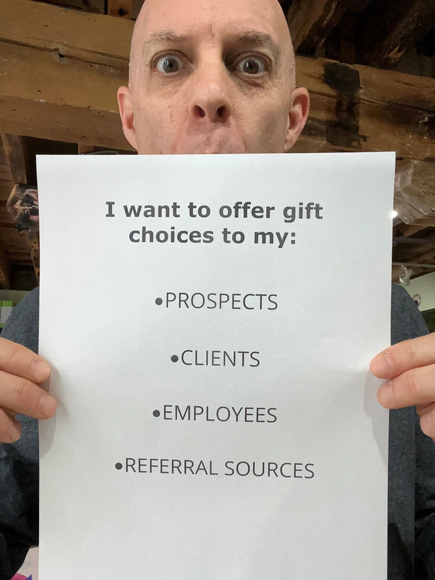 I want to offer gift choices