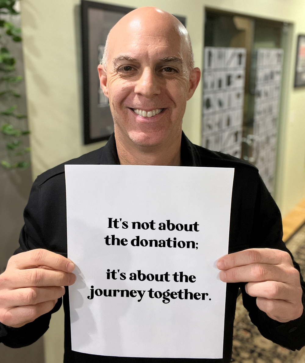 Visual representing donor appreciation, emphasizing the importance of follow-up, gratitude, and showing the real-world impact of giving.