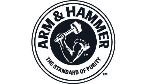 Arm & Hammer logo with a muscular arm holding a hammer, and the tagline 'The Standard of Purity'.