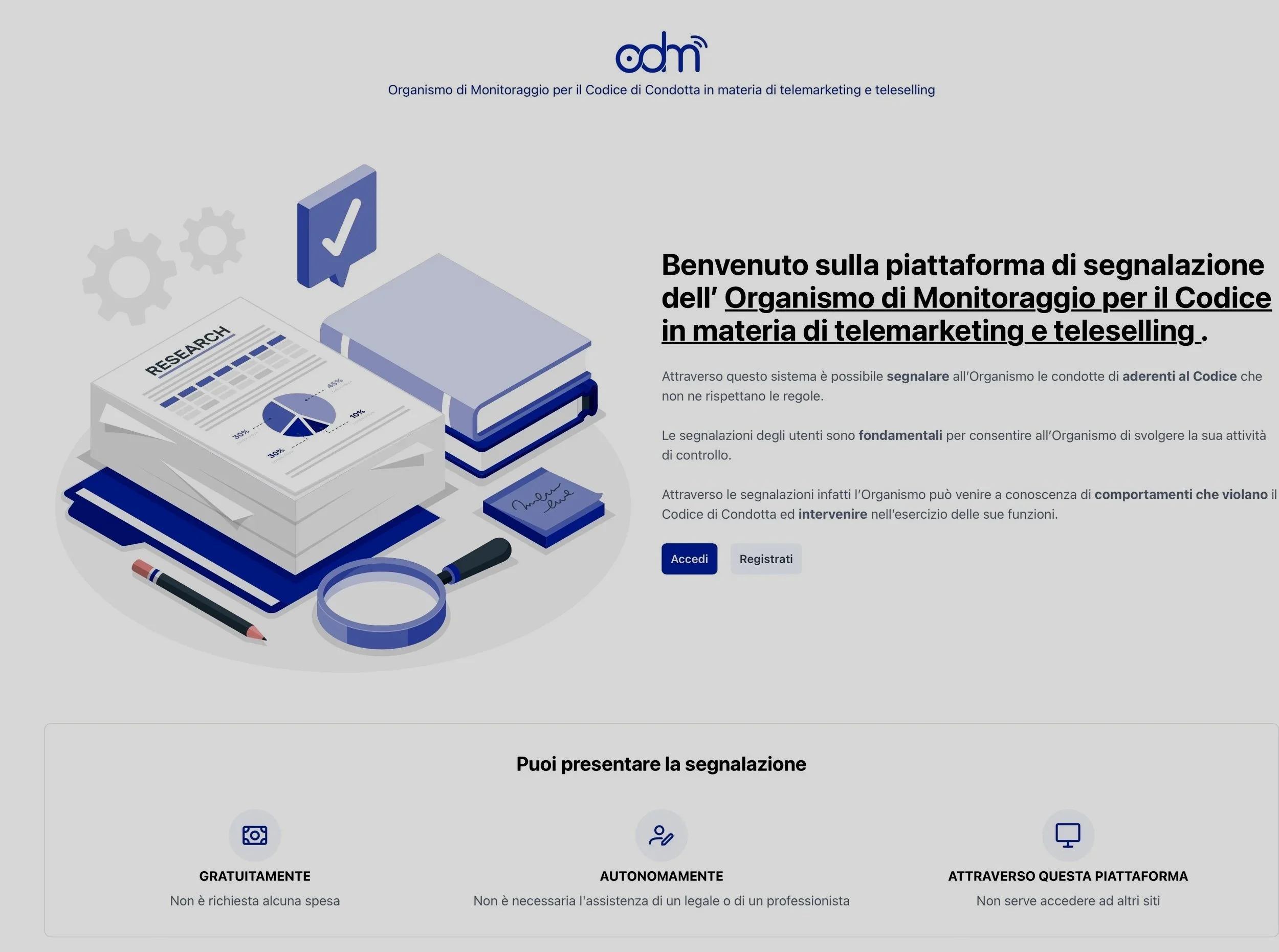 L’Organismo di Monitoraggio attiva una piattaforma per segnalare delle violazioni del Codice di Condotta