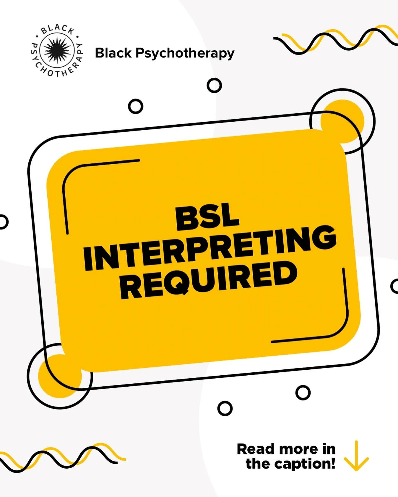 We&rsquo;re looking for 2 BSL interpreters for a full-day event taking place in Brixton on 13th September. Please contact us via info@blackpsychotherapy.org for further information. Thanks!