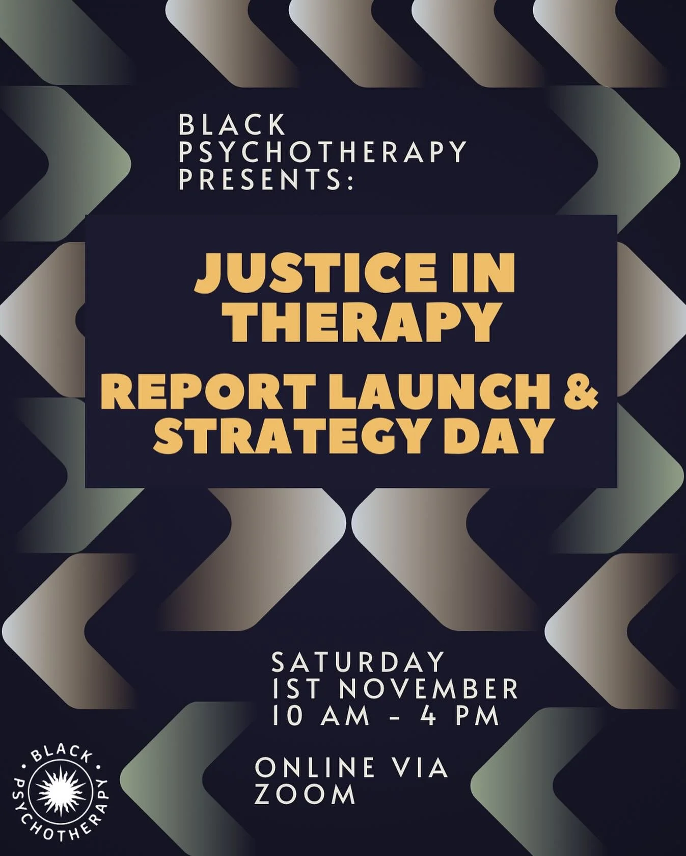 ***JUSTICE IN THERAPY - VIRTUAL UNCONFERENCE***

To mark the launch of our report, we&rsquo;re excited to announce our fourth (un)conference on justice in therapy where we will organise, decolonise and strategise for change in our profession (and the