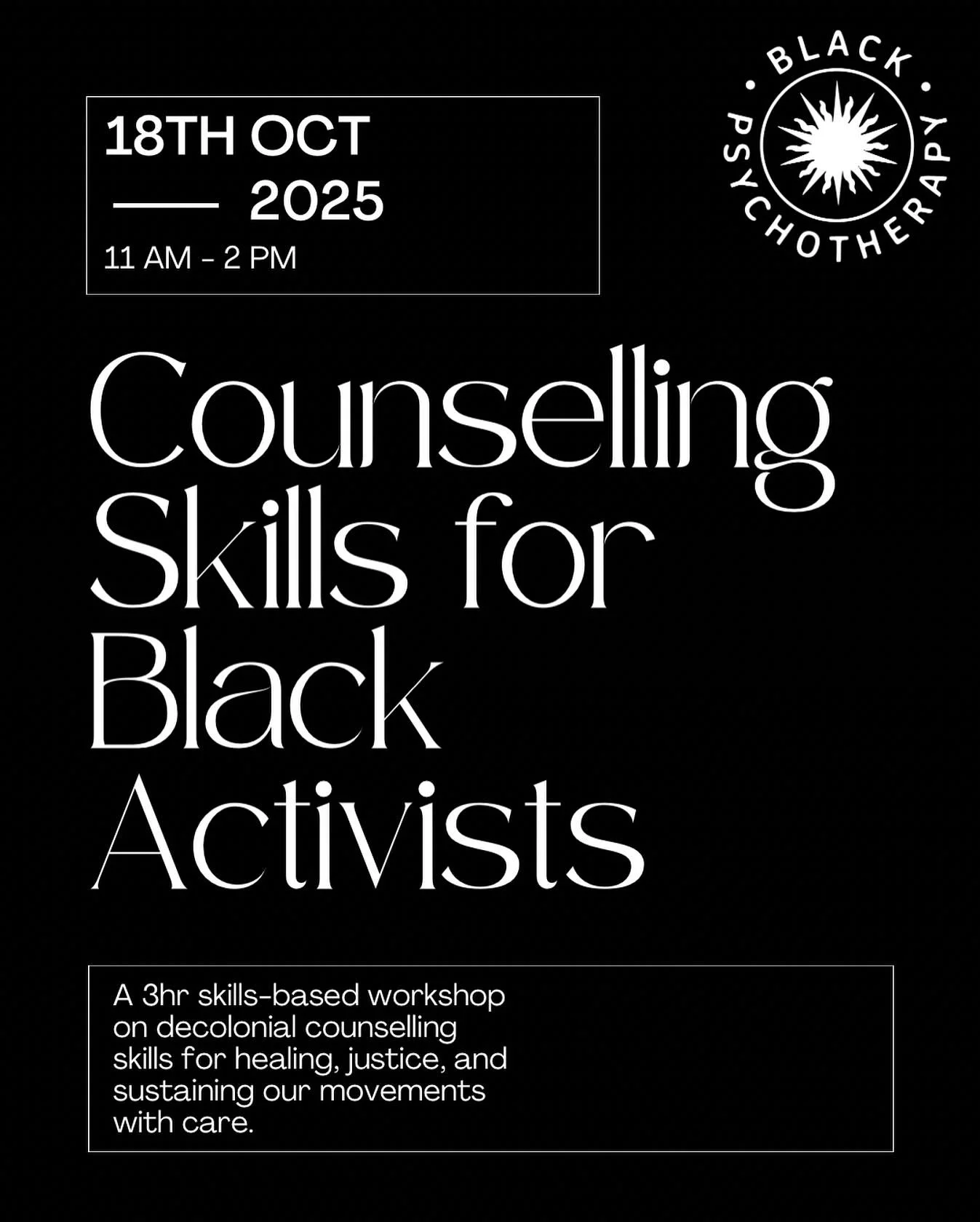 To honour Black History Month, and the long lineage of Black activists who have woven love and power into our communities, we will be hosting an experiential workshop for Black activists and organisers looking for grounded, practical ways to offer ca