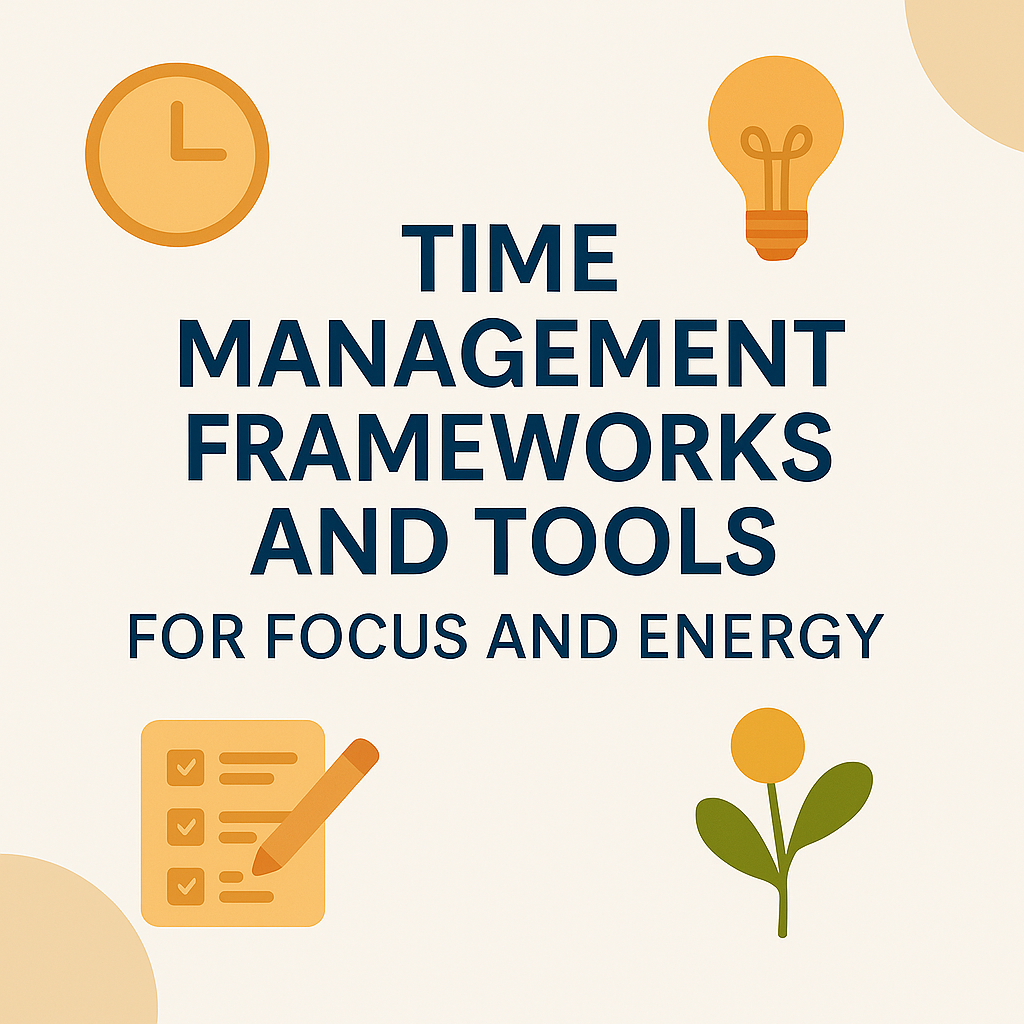 Time Management Frameworks and Tools for Focus and Energy
