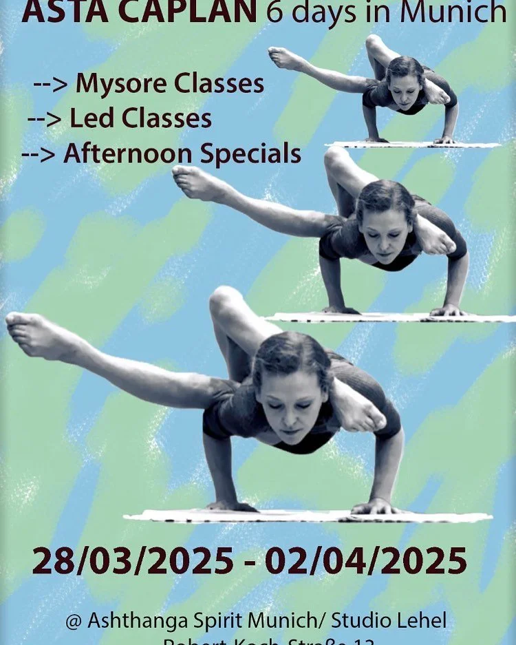 @astacaplan is coming back to Munich to visit us! 

Join us for an intense week of learning, connecting and deepening our practice. 
Find all informations about this workshop under the link in bio! 

For any more information send us an email at ashta
