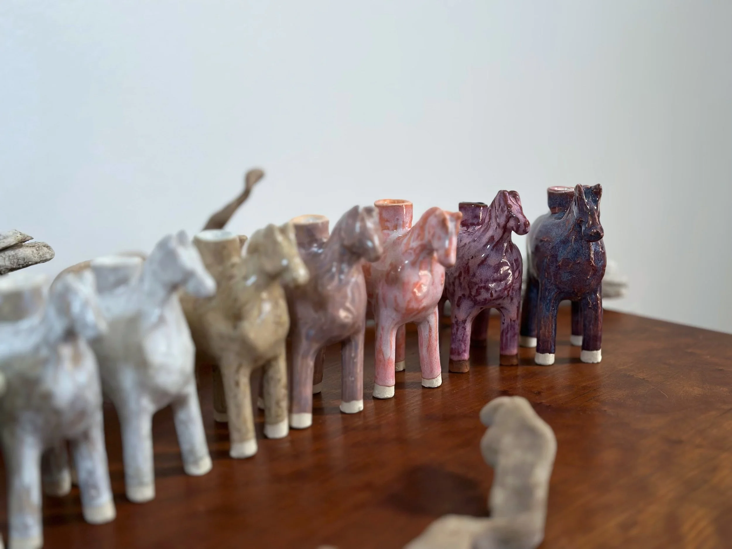 horses small crystal white to lupine purple yellowsotneware by jesse fales.jpg