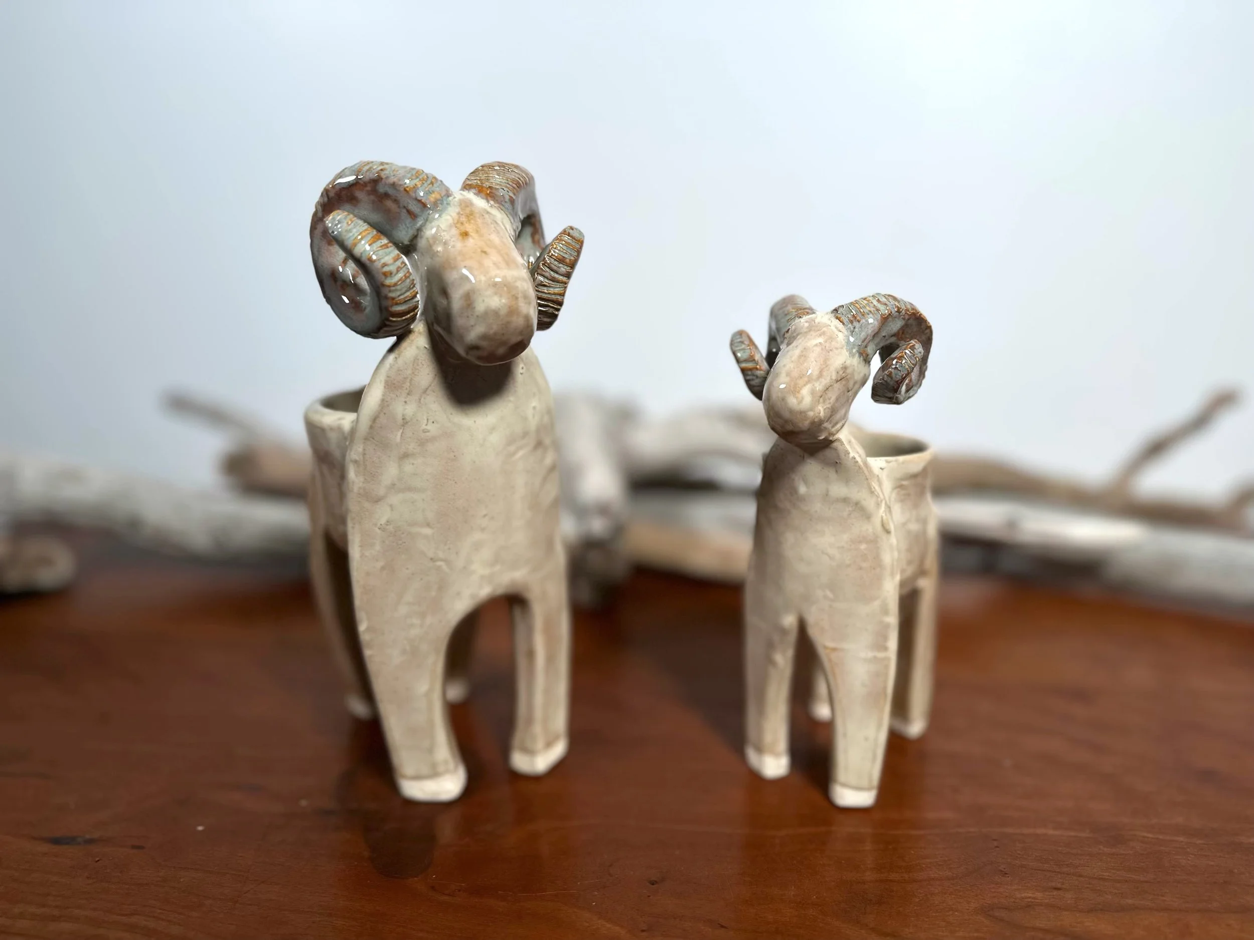 Big Horn Sheep 2026 yellowstone wildlife collection by yellowstoneware by jesse fales - front view large and small.jpg