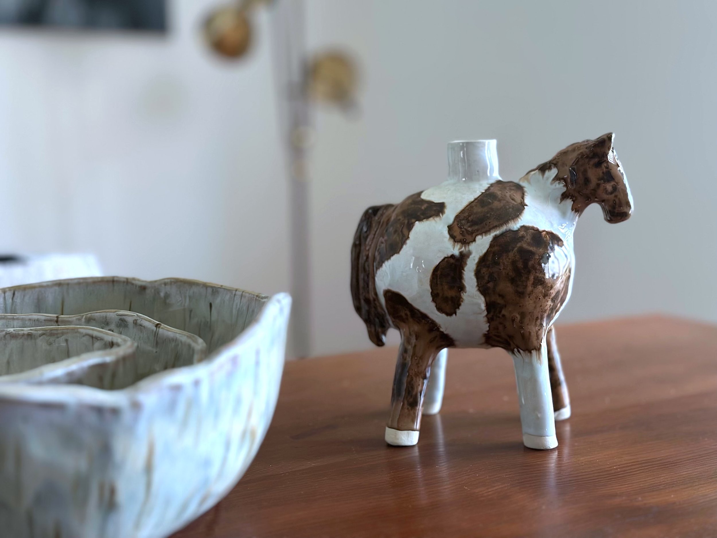 Jesse Fales Yellowsotne Wild Life ceraics Spring 2025 Horse with Brown spots copy.jpg