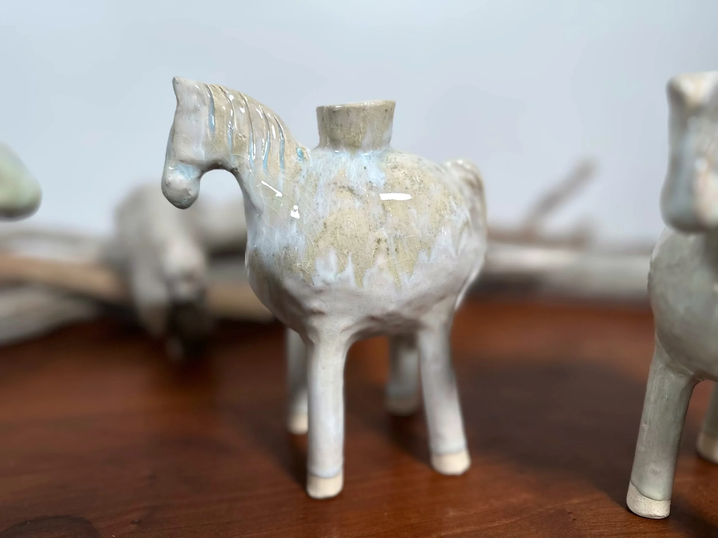 ice white large horse 2026 yellowsotneware wildlife collection by yellowsotne by jesse fales 2.jpg