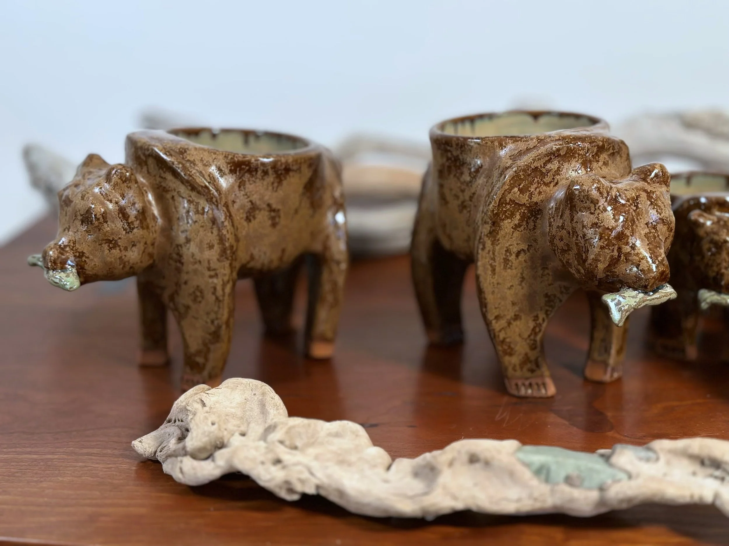 two small grizzly bears by yellowstoneware by jesse fales.jpg
