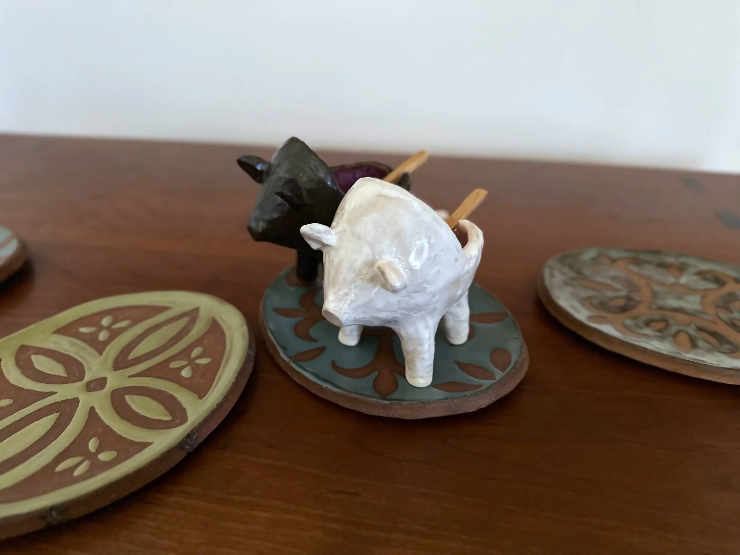 Salt & Pepper set ceramic by Yellowstoneware by Jesse Fales