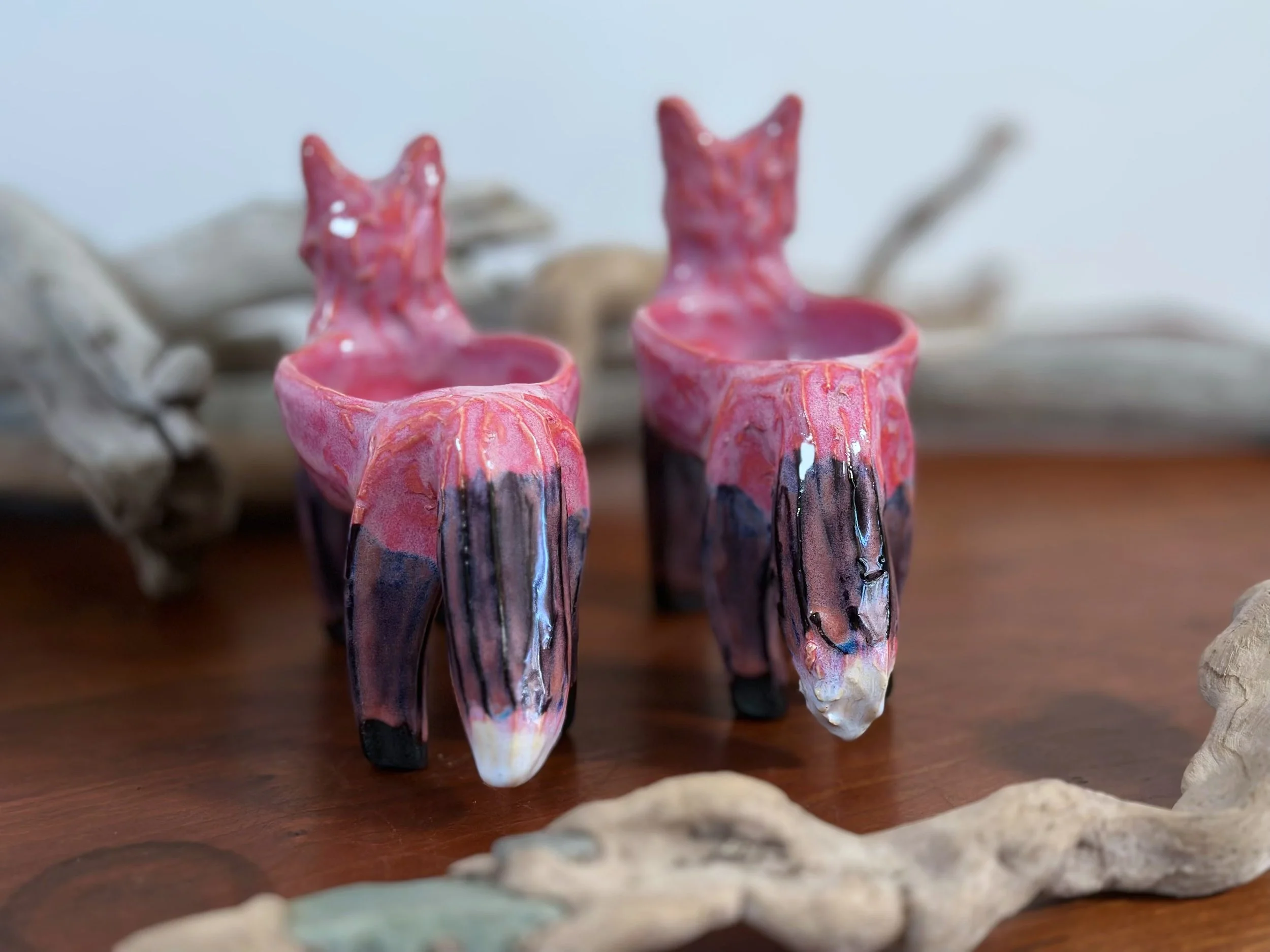 BAck small foxes raspberry pink by yellowstoneware by jesse fales.jpg