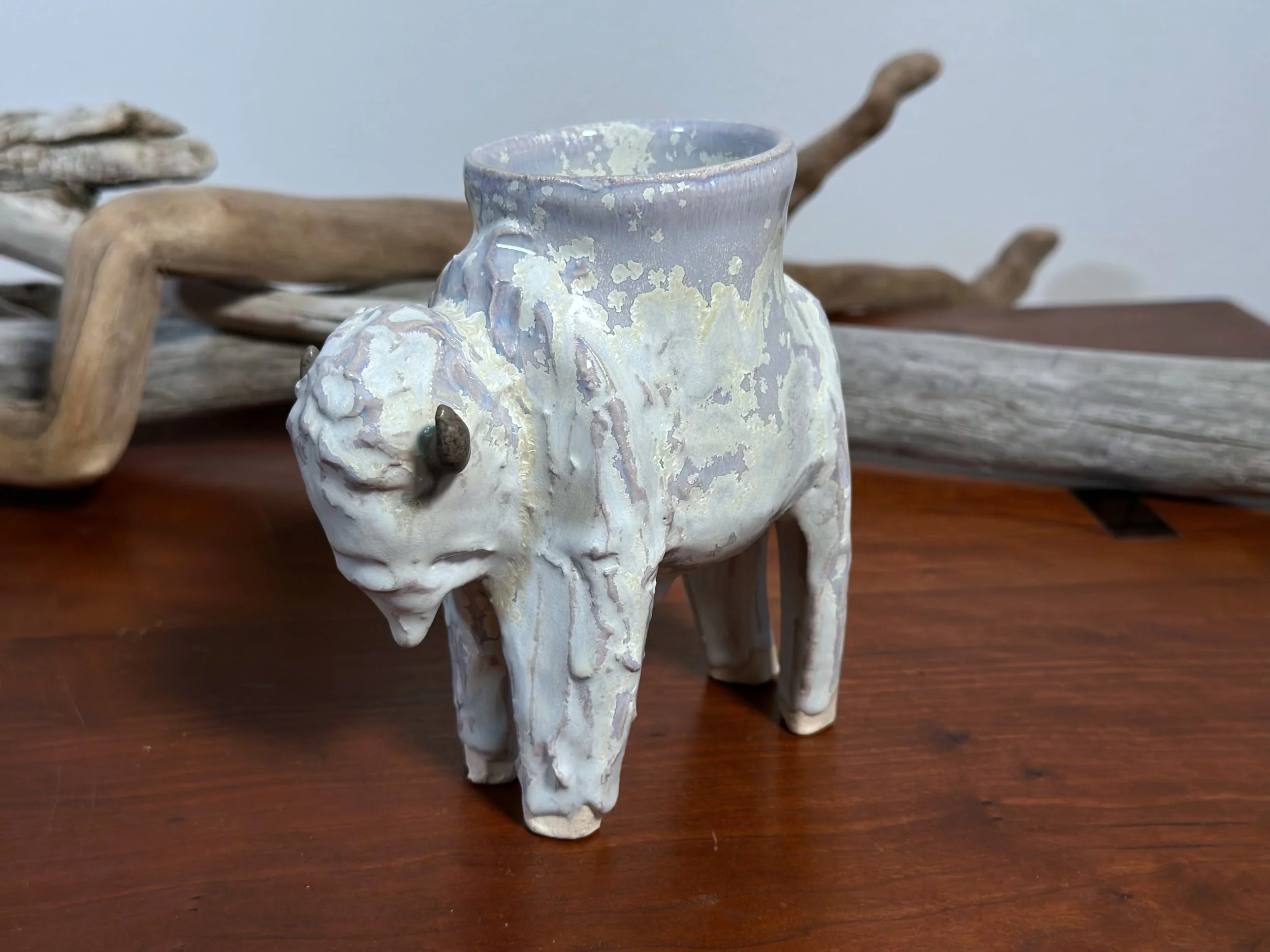Bison White Pot  (Small, Medium, Large) - 2026 Yellowstone Wildlife Collection